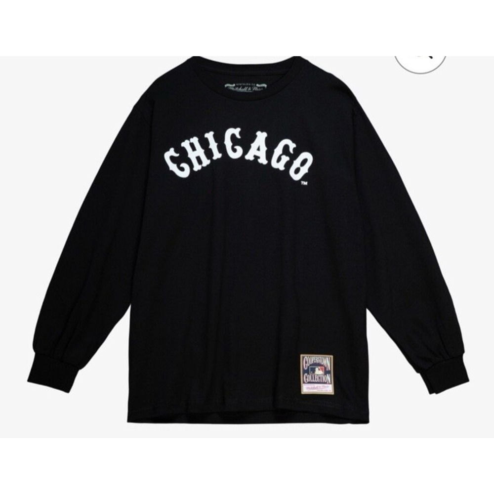 Mitchell & Ness Men MLB Chicago White Sox City Arch Logo L/S T‑Shirt M NWT